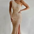 thumbnail image 2 of KaLI_store Formal Dress Women's Elegant Bridesmaid Dresses Long Sleeves Formal Evening Gown Party Dress Gold,XL, 2 of 4