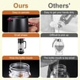 thumbnail image 2 of No-Drip Glass Honey Syrup Dispenser with Handle 9oz Black, 2 of 6