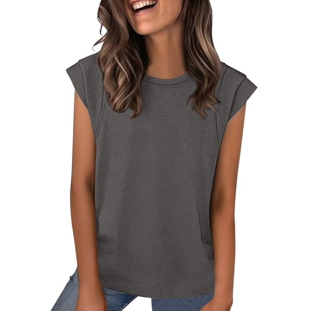 Camisetas de Mujer Suelto Ajuste 1/2 Manga Cuello Casual Lindo Impreso Superior Suave Estiramiento Blusa de Poliéster para Verano Diario