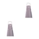 thumbnail image 3 of Bearachild Delantal para hornear Bolsillos ajustables Cocina Chef Cocina Sin mangas Babero de longitud media Lady Waiter Uniform Essential BBQ Gris blanco 2piezas, 3 of 6