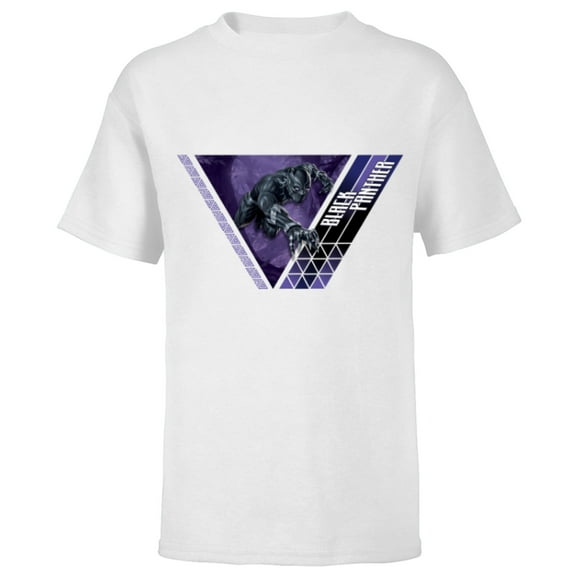 Marvel Black Panther Strikes Wakanda Triangle - Short Sleeve T-Shirt for Kids - Customized-White