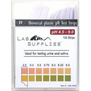 Plastic pH Test Strips, Universal Application (pH 4.5-9.0), 100 Strips | for testing Water, Urine, Saliva, Soap, Soil, Aquariums, Hydroponics, etc.
