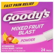 Goody's Extra Strength Headache Powder, Mixed Fruit Blast Flavor, 24 Powder Sticks