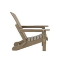 thumbnail image 3 of Westin Outdoor Patio Folding Adirondack Chair HDPE Plastic, Weathered Wood, 3 of 10