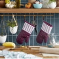 thumbnail image 2 of KitchenAid Albany Oven Mitt 2-Pack Set, Beet, 7"x13", 2 of 5