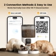 thumbnail image 4 of Oneisall WF-65 Automatic Cat Food Dispenser for 2 Cats, 5GHz & 2.4GHz Automatic Cat Feeder with Camera, 7L/29 Cups Timed Cat Feeder, White, 4 of 9