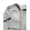 thumbnail image 3 of COOFANDY Mens Coat Double Breasted Short Trench Coat, Business Casual Knee-Length Overcoat with Lapel Collar, Slim Fit for Fall and Winter, 3 of 6