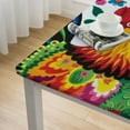 thumbnail image 5 of HAOXIT  Rooster Tablecloth Polish Floral Folk Art Square Pattern Table Cover Elastic Table Cloth for Indoor Dining, Outdoor Picnic Parties, Camping, Fits Square Tables 40*40, 5 of 8