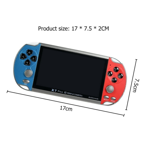 Consola Portátil De Videojuegos Con Pantalla De 5.1 Pulgadas – Joystick Dual Y Batería De 1500 MAh – Almacenamiento Interno De 8 GB – Reproductor Multimedia – Ideal Para Juegos Retro Y Modernos