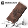 thumbnail image 6 of Nalacover Case for Samsung A22 5G, PU Leather Wallet Phone Crossbody Flip Case with Credit Card Holder and Shoulder Wrist Strap Magnetic Stand Shockproof Cover for Samsung Galaxy A22 5G, Brown, 6 of 16