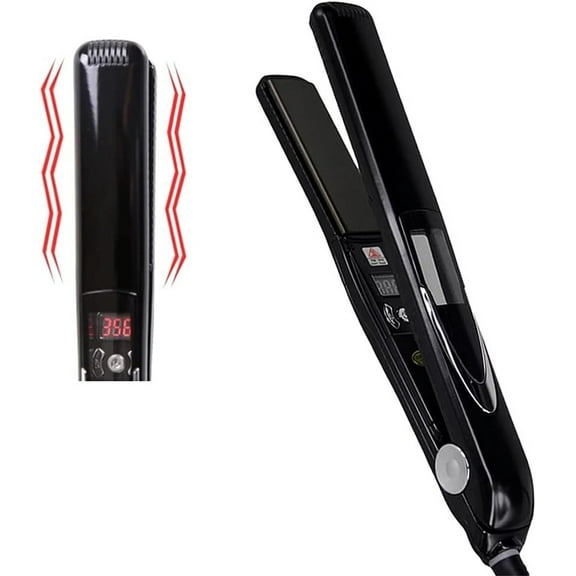 Hair Flat Iron Vibrating Ceramic Tourmaline Ionic,1-inch - Fast, Frizz-Free Ceramic Hair Straightener with Easy, Gentle Glide for Waves, Curls, Smooth Hair - Professional Styling Tools