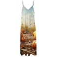 thumbnail image 4 of Thanksgiving Pumpkins Sleeveless Dress Woman Fashion Long Dresses Women's Summer Suit Dress Summer 2025 Women, 4 of 7