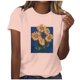 thumbnail image 1 of Tops Cortos para las Mujeres Blusas Impresas Manga Corta Cuello Redondo, Tops de Blusa para las Mujeres Primavera Verano Casual, 1 of 4