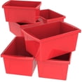 thumbnail image 1 of Storex 5.5 Gallon & 21L Classroom Storage Bin / Red (6 units/pack), 1 of 9