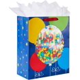 thumbnail image 1 of WWS-16" Extra Large Gift Bag for Birthday Party Bag With Tissue Paper(Blue), 1 of 4