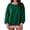 Green, variant on Women's Gingham Check Contrast Sweatshirt Ghalytn Mock Neck Drop Shoulder Loose Pullover Top