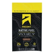 Ascent Native Fuel Whey Protein Powder - Chocolate - 15 Single Serving Packets