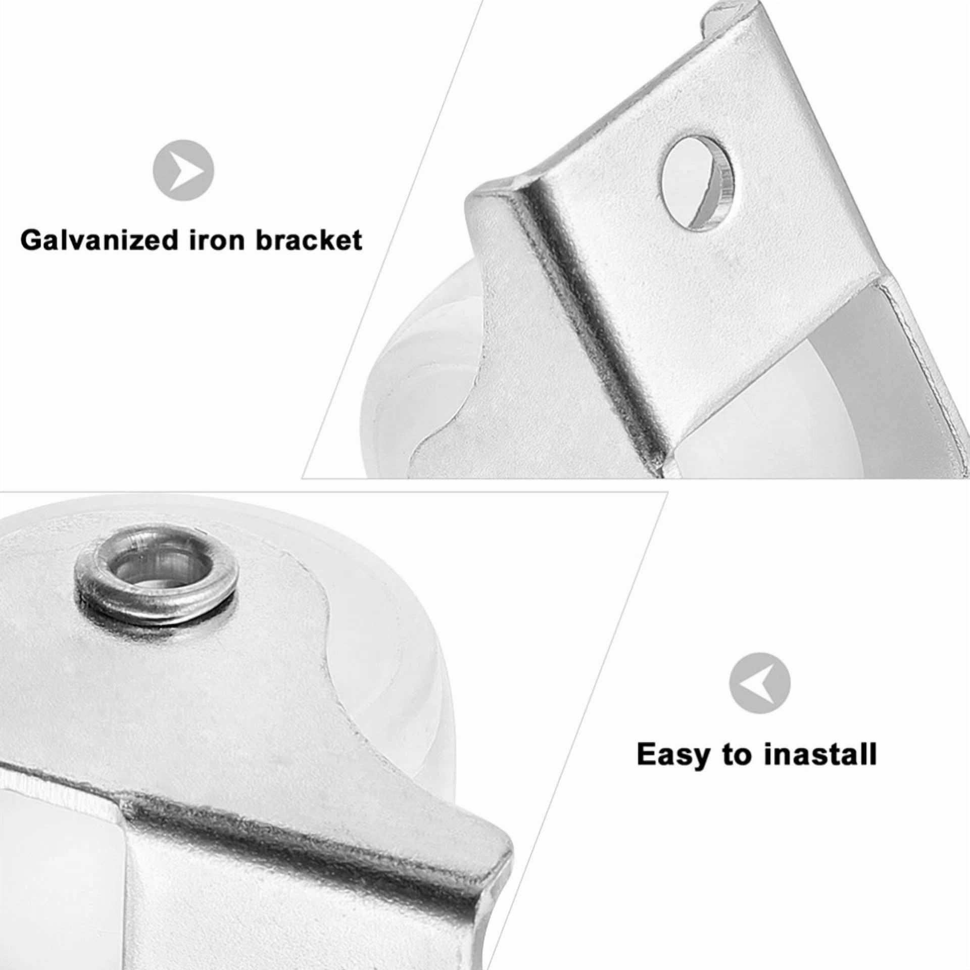 CRESTIN- 24 Pcs Plastic Casters Wheel Small Wheels For Furniture Runner Pulley