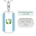 thumbnail image 2 of Guatemala Keychain Dog Tag Stainless Steel or 18k Gold, 2 of 16