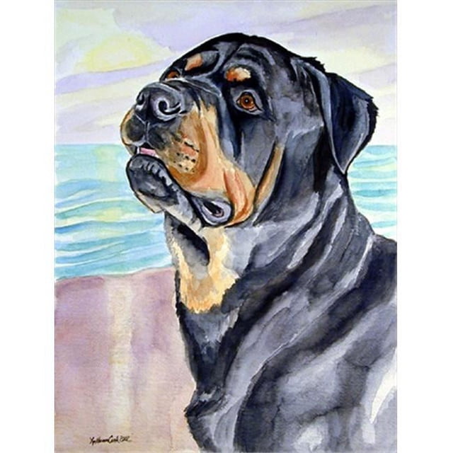 Carolines Treasures 7107GF Drapeau de Rottweiler - Taille du Jardin- 11 x 15 Po.