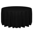thumbnail image 1 of Ultimate Textile (5 Pack) Faux Burlap - Havana 132-Inch Round Tablecloth - Basket Weave, Black, 1 of 3