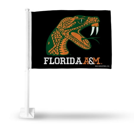 New Ncaa Car Flag - Florida A&M FAMU Rattlers NCAA 11X14 Window Mount 2-Sided Car Flag