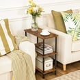 thumbnail image 3 of HOOBRO End Table 3-Layer Open Shelves Nightstand Bedroom Living Room Brown BF48BZ01US, 3 of 7