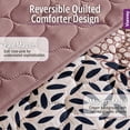thumbnail image 5 of Vianney Twin Comforter, Novo Veneto Twin Bedding, Reversible Lightweight Quilt Blanket in Multi-Floral Mandala Design with Soild Light Mauve on Other Side, 71”x93”, 5 of 9