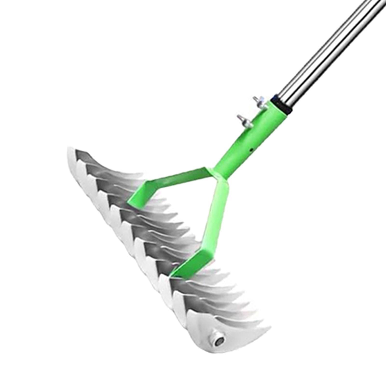 MAGIDEAL Thatch Rake Manual Tool Multifunctional Yard Leaves Rake Sturdy Labor Saving with 1.3 m Handle