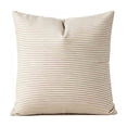 thumbnail image 2 of Khaki Throw Pillow Cover, Striped Checkered Cushion Case for Sofa Couch Bed Living Room Decor, 45x45cm Square Decorative Pillow Cover, 2 of 6