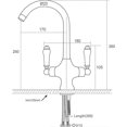 thumbnail image 5 of Two Lever Kitchen Faucet, Classic, Kitchen Taps-Classic, 5 of 5