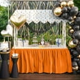 thumbnail image 4 of Exquisite 14 Ft. Orange Plastic Table Skirt - 6 Count, 4 of 6