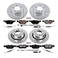 thumbnail image 4 of Power Stop K873 Front and Rear Z23 Carbon Fiber Brake Pads with Drilled & Slotted Brake Rotors Kit and 1 Front & 1 Rear Sensor Wires For BMW Z4 2003-2008 [Model Specific], 4 of 4