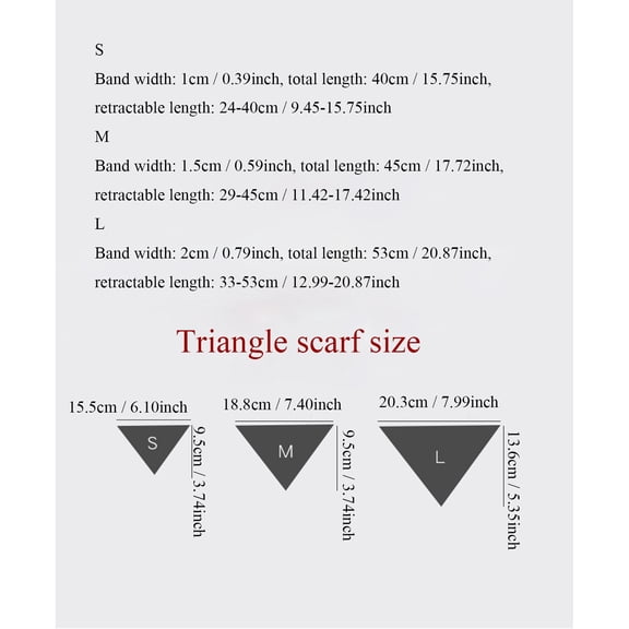 Printed Triangle Pet Scarf Retractable Dog Collar Bandana Soft Polyester Adjustable Saliva Towel Dark Blue M for Puppies Cats Daily Wearing Decor