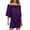 Z-Purple213, variant on JIAYUE Women's Dress Solid Color Slim Fit Casual Off Shoulder Ruffled Mini Suitable For Everyday Wear Versatile Female Dresses