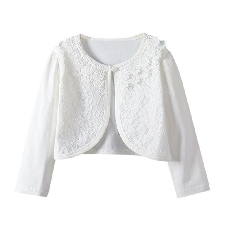 国内外の人気集結! Girls Toddler Years 2-9 Bolero Bolero Sweater,Cropped White Girls