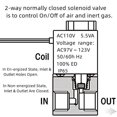 thumbnail image 3 of Electroválvula eléctrica AOMAG de 2 vías normalmente cerrada 110 V AC, 3 of 7
