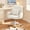 White, variant on HDHNBA Mid Back Velvet Height Adjustable Swivel Rolling Vanity Desk Chair with Wheels, White