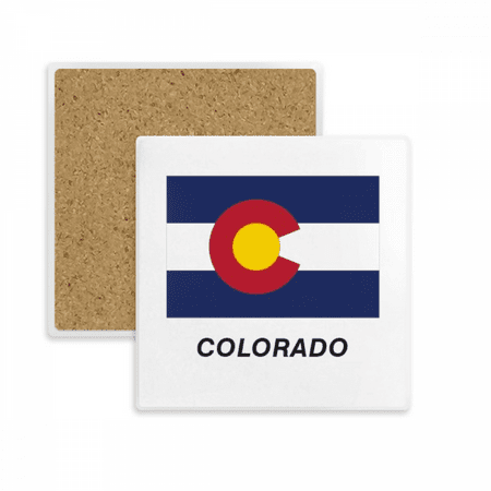 

American State Flag Profile Colorado Coaster Cup Mat Mug Subplate Holder Insulation Stone