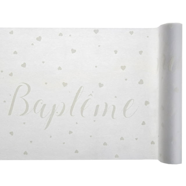 Stylish Baptism Party Table Runner - Elegant Aesthetic for a Classic Festive Touch