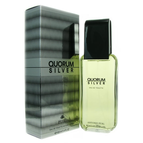 Puig Quorum Silver Eau De Toilette Spray for Men 3.4 oz