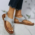 thumbnail image 4 of LSLJS Women's Sandals Flip Flops Beach Slippers Summer Pinch Toe Flat Shoes, 4 of 7
