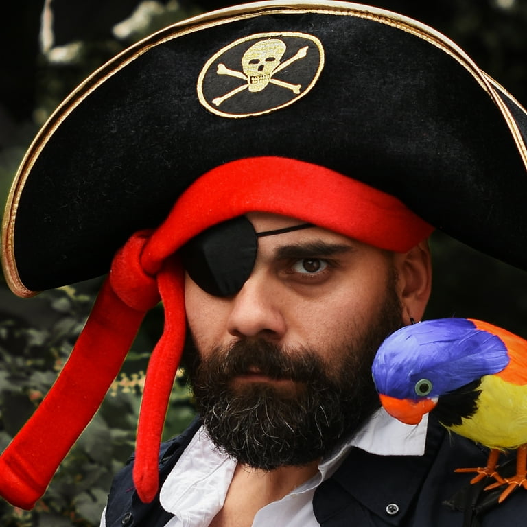 Buccaneer Black Pirate Eye Patch Cosplay Mask Halloween Party Costume Accessory Buccaneer Black Pirate Eye Patch Cosplay Mask Halloween Party Costume Accessory