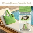 thumbnail image 5 of Clearance Beach Bags for Women Under $15,Straw Handmade Woven Tote Bag, Summer Mesh Hollow Shoulder Bag for Holiday, 5 of 6