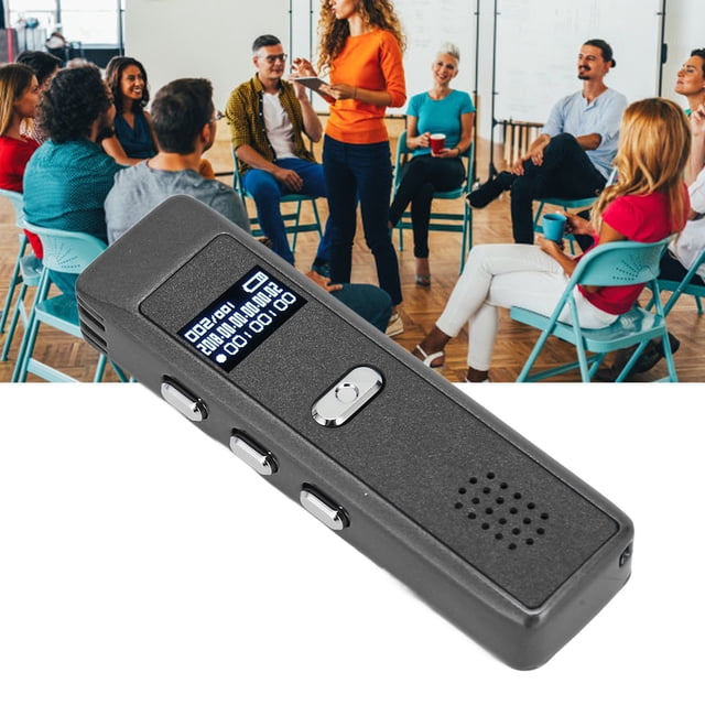 Voice Activated Recorder, Noise Reduction Mini Voice Recorder With Headphone, Portable MP3 Player Voice Recording Device For Lecture Meeting