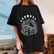 thumbnail image 2 of Blusa de manga corta de verano con estampado de sol y luna gótica vintage para mujer Pompotops hfajkhk140684, 2 of 9