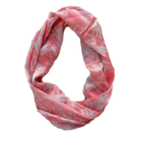 Coral Breeze Infinity Silk Scarf