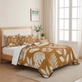 thumbnail image 6 of Quilts Queen Size, Dark Brown Pumpkins Fall Soft Comforter Bedding Set for Bed, Thanksgiving Tropical Palm Lightweight Quilted Bedspread with Pillow Cover(2 Pieces) for All Season, 90x96 Inch, 6 of 6