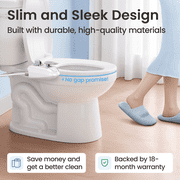 LUXE Bidet NEO 320 PLUS - Only Patented Bidet Attachment for Toilet Seat, Innovative Hinges to Clean, Slide-in Easy Install, Advanced 360° Self-Clean, Warm, Dual Nozzles, Feminine & Rear Wash (White)