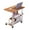 Walnut, variant on Roromall 31.5" Adjustable Height Portable Rolling Desk Mobile Standing Desk, Small Computer Table, Mobile Stand Up Table with Wheels & Storage Shelves for Home Office School